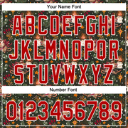 Custom Green Red-White 3D Emi Bee Christmas Mouse Candle Authentic Baseball Jersey