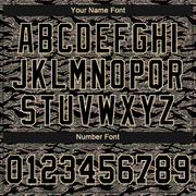 Custom Camo Black-Cream Authentic Salute To Service Baseball Jersey