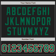 Custom Black Kelly Green-Red Authentic Two Tone Baseball Jersey