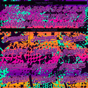 Custom Graffiti Pattern Purple-Pink 3D Authentic Baseball Jersey