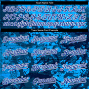 Custom Graffiti Pattern Royal-White 3D Authentic Baseball Jersey