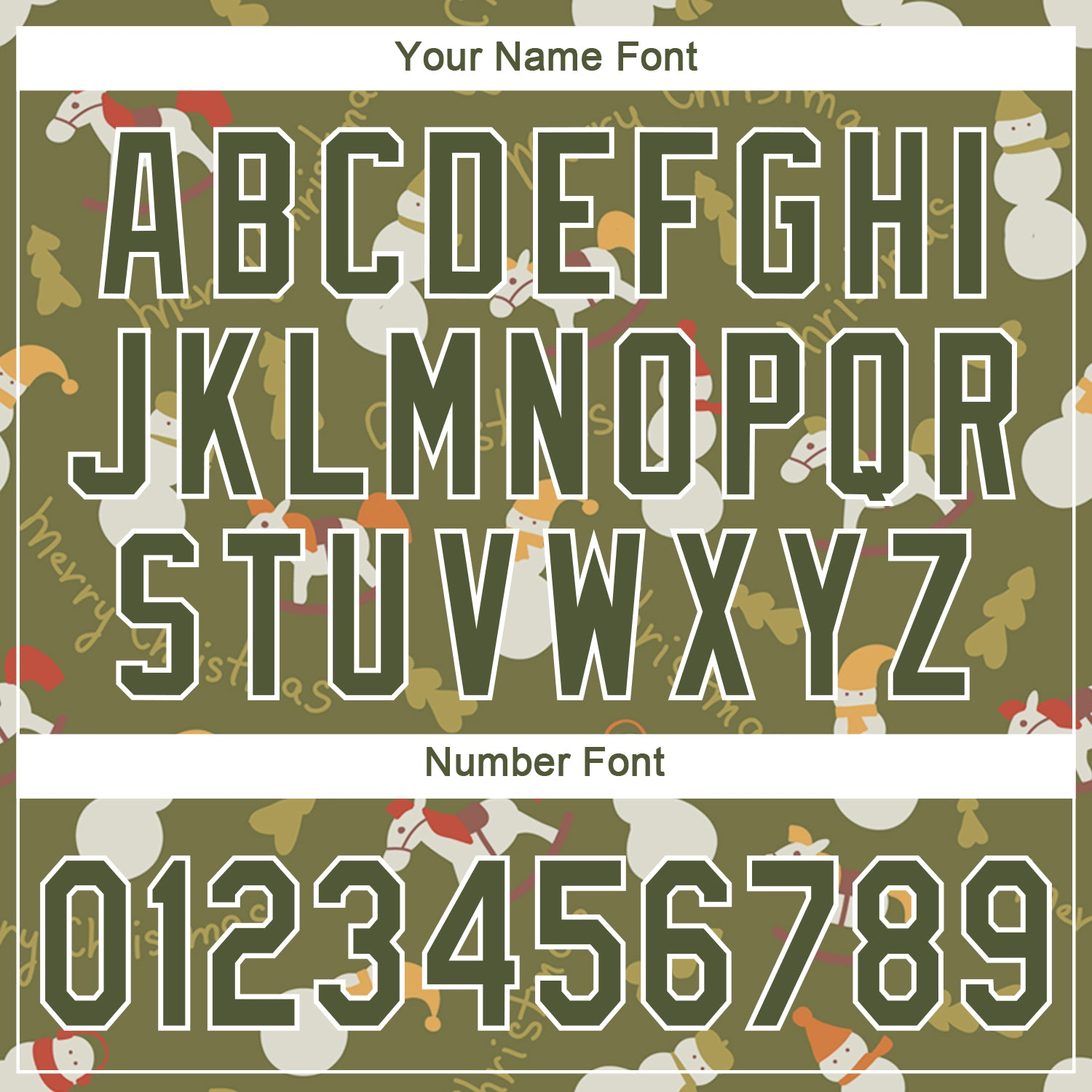 Custom Olive Olive-White Christmas 3D Authentic Salute To Service Baseball Jersey