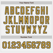 Custom White Old Gold-Black Authentic Two Tone Baseball Jersey