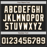 Custom Black White-Orange Authentic Split Fashion Baseball Jersey