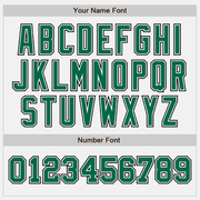 Custom White Kelly Green-Black Authentic Two Tone Baseball Jersey