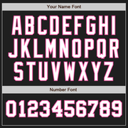 Custom Black White-Pink Authentic Two Tone Baseball Jersey