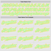 Custom White Pink Pea Green-Gold Authentic Two Tone Baseball Jersey