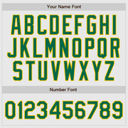 Custom White Kelly Green Pinstripe Kelly Green-Gold Authentic Raglan Sleeves Baseball Jersey