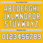 Custom Gold White-Royal Authentic Two Tone Baseball Jersey