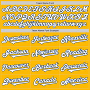 Custom Gold White-Royal Authentic Two Tone Baseball Jersey