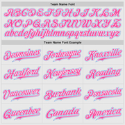 Custom White Pink Pinstripe Light Blue-Pink Authentic Raglan Sleeves Baseball Jersey