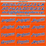 Custom Orange Royal-White Authentic Split Fashion Baseball Jersey