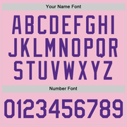 Custom Light Pink Purple-White Authentic Throwback Baseball Jersey