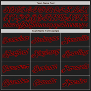 Custom White-Black Red Authentic Split Fashion Baseball Jersey