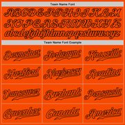 Custom White Orange-Black Authentic Split Fashion Baseball Jersey