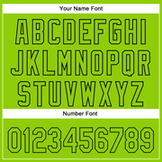 Custom Neon Green Black 3D Pattern Design Rave Halloween Pumpkin Authentic Baseball Jersey