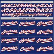 Custom Royal White-Red Authentic Two Tone Baseball Jersey