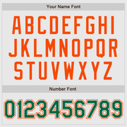 Custom White Kelly Green Pinstripe Kelly Green-Orange Authentic Raglan Sleeves Baseball Jersey