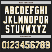 Custom Black Vegas Gold-Gray Authentic Split Fashion Baseball Jersey