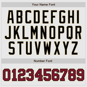 Custom White Crimson Pinstripe Crimson-Cream Authentic Raglan Sleeves Baseball Jersey