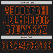 Custom White-Black Orange Authentic Split Fashion Baseball Jersey