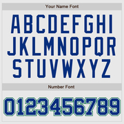 Custom White Kelly Green Pinstripe Royal-Kelly Green Authentic Raglan Sleeves Baseball Jersey