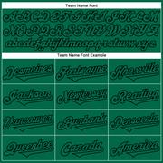 Custom Kelly Green Black 3D Pattern Design Rave Halloween Pumpkin Authentic Baseball Jersey