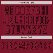 Custom White Crimson-Black Authentic Split Fashion Baseball Jersey