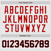 Custom White Red Pinstripe Black-Red Authentic Raglan Sleeves Baseball Jersey