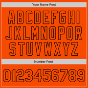 Custom White Orange-Black Authentic Split Fashion Baseball Jersey