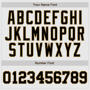 Custom White Black Pinstripe Black-Old Gold Authentic Raglan Sleeves Baseball Jersey