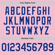 Custom Light Pink Royal-White Authentic Throwback Baseball Jersey