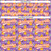 Custom Medium Purple White-Orange 3D Halloween Authentic Baseball Jersey