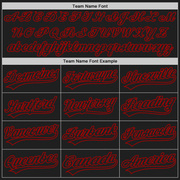 Custom Black Black White-Red Authentic Split Fashion Baseball Jersey