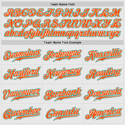 Custom White Kelly Green Pinstripe Kelly Green-Orange Authentic Raglan Sleeves Baseball Jersey