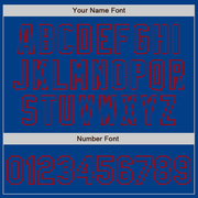 Custom White Royal-Red Authentic Split Fashion Baseball Jersey