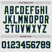 Custom White Navy Pinstripe Navy-Neon Green Authentic Raglan Sleeves Baseball Jersey