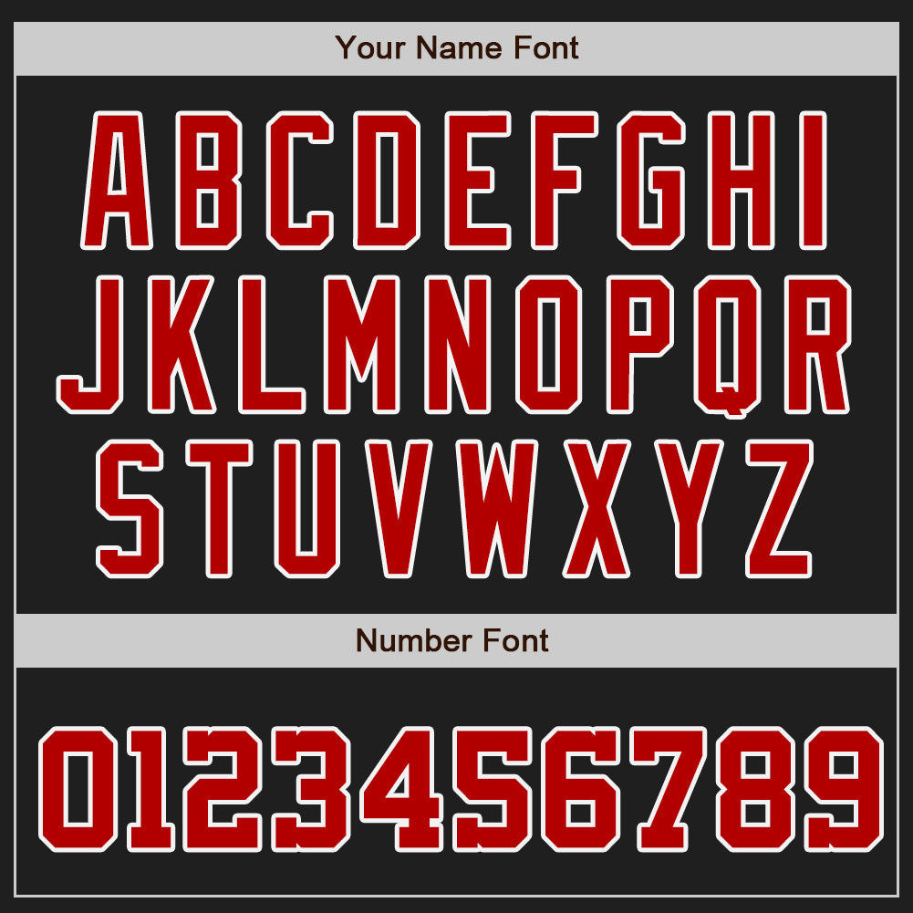 Custom Black Red-Yellow Authentic Split Fashion Baseball Jersey