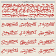 Custom Black Cream-Red Authentic Split Fashion Baseball Jersey