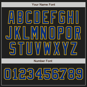 Custom Black Royal-Gold Authentic Two Tone Baseball Jersey