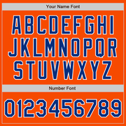 Custom Orange Royal-White Authentic Split Fashion Baseball Jersey