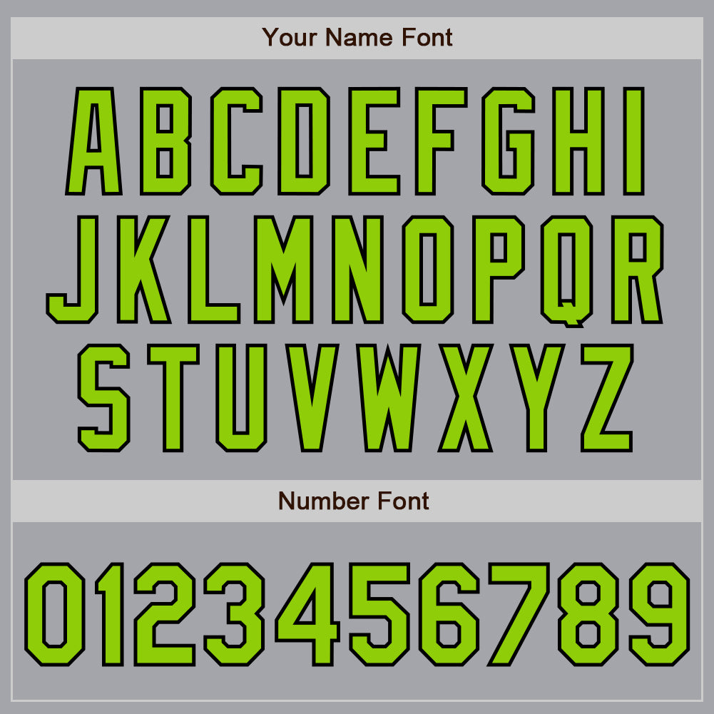 Custom Gray Neon Green-Black Authentic Raglan Sleeves Baseball Jersey