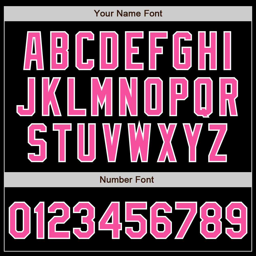 Custom Black Pink-Purple Authentic Split Fashion Baseball Jersey