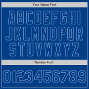 Custom White Royal-Light Blue Authentic Split Fashion Baseball Jersey