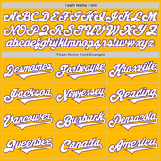 Custom Gold White-Purple Authentic Two Tone Baseball Jersey