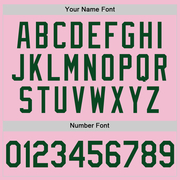 Custom Light Pink Green-White Authentic Throwback Baseball Jersey