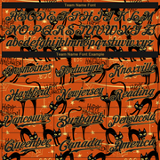 Custom 3D Pattern Happy Halloween Black Cats Spiders Authentic Baseball Jersey