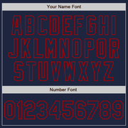 Custom White Navy-Red Authentic Split Fashion Baseball Jersey