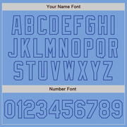 Custom White Light Blue-Royal Authentic Split Fashion Baseball Jersey