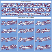 Custom Light Blue White-Red Authentic Sleeveless Baseball Jersey